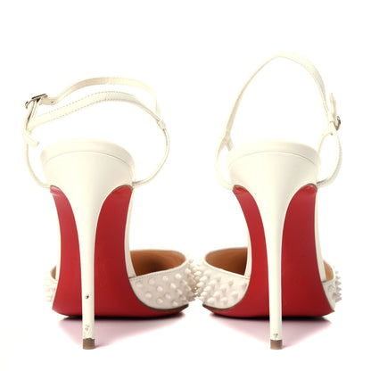 Christian Louboutin Kid Baila Spike 100 Pumps 36 White 6 of 12