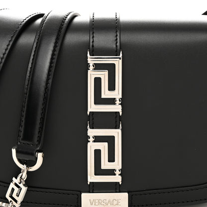Versace Calfskin Medium Greca Goddess Shoulder Bag Black 9 of 12