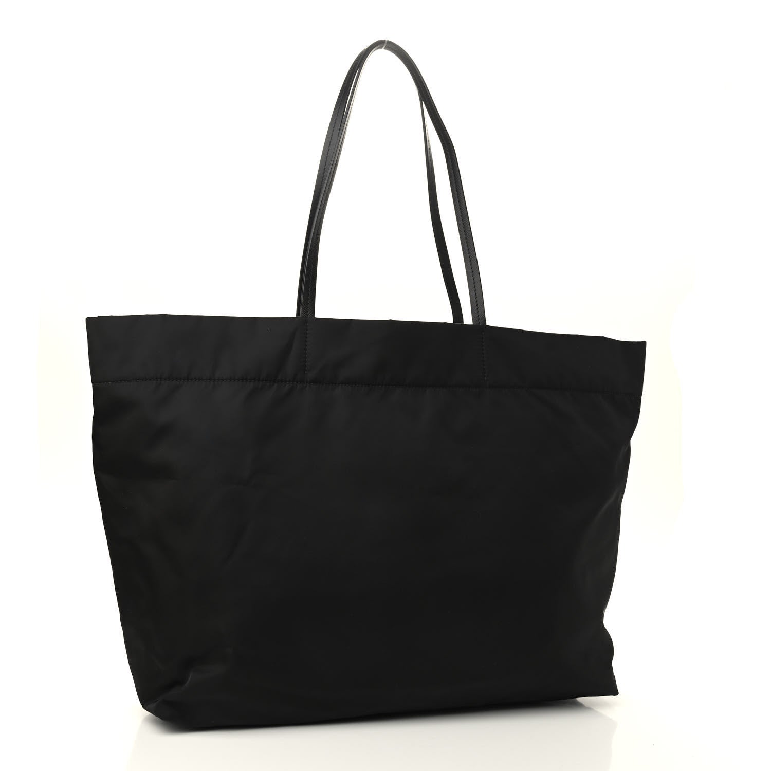 Prada Tessuto Nylon Saffiano Shopping Tote Black 3 of 9