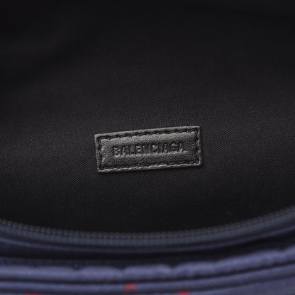 Balenciaga Twill Nylon Allover Logo Explorer Beltpack Bleu Canopee Rouge 6 of 9