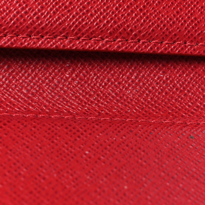 Louis Vuitton Damier Ebene Victorine Wallet Red 10 of 14