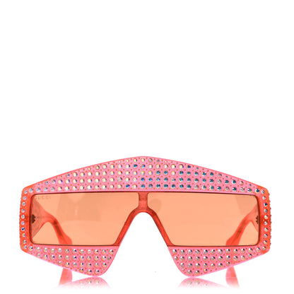 Gucci Crystal Rectangular Frame Sunglasses GG0357S Orange 2 of 8