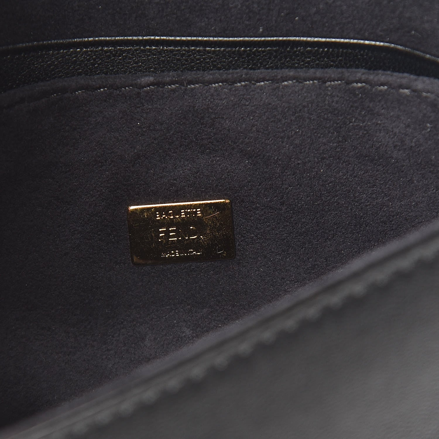 Fendi Shiny Nappa Micro Baguette Black 8 of 11