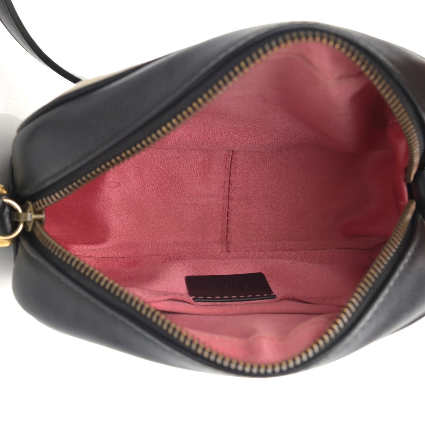Calfskin Matelasse Mini GG Marmont Chain Shoulder Bag Black White