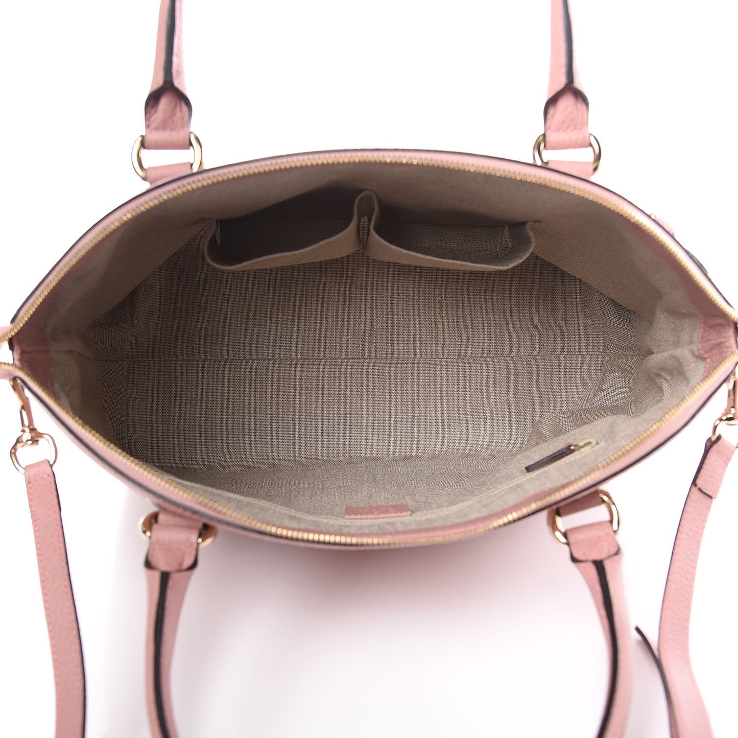 Dollar Calfskin GG Charm Dome Satchel Soft Pink