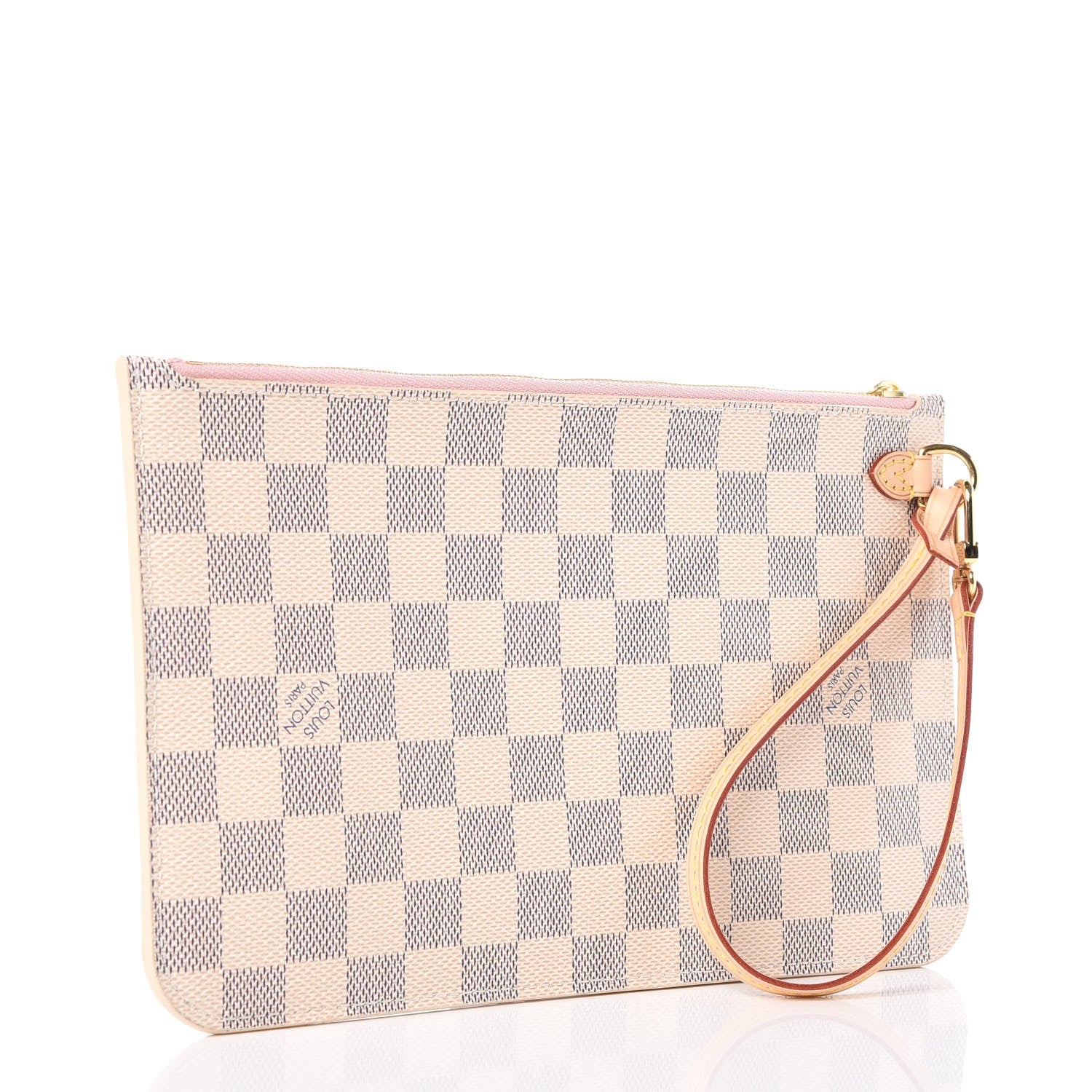 Louis Vuitton Damier Azur Neverfull MM GM Pochette Rose Ballerine 3 of 7
