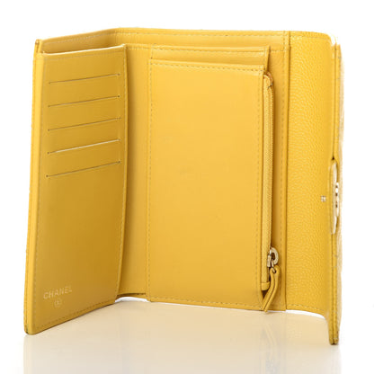 Chanel Caviar Quilted Medium Flap Wallet Yellow 5 of 7