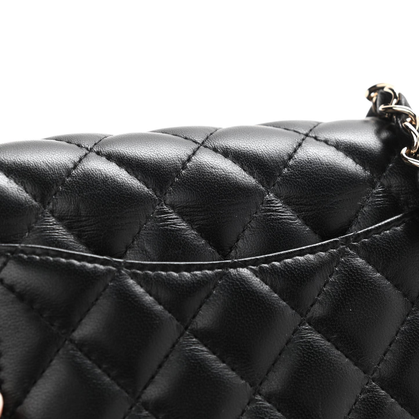 Lambskin Quilted Mini Rectangular Flap Black