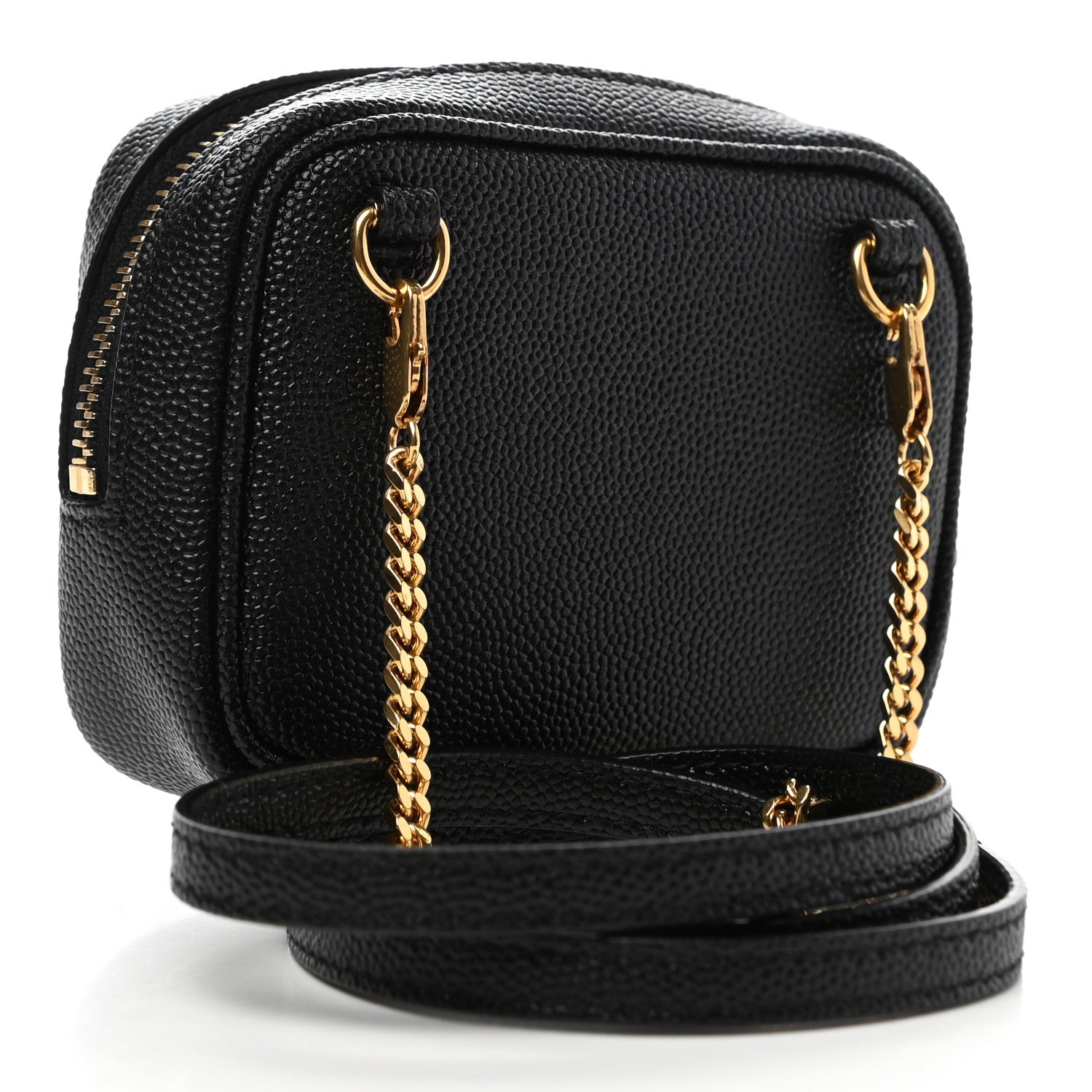 Saint Laurent Grain De Poudre Matelasse Monogram Baby Lou Camera Bag Black 2 of 8
