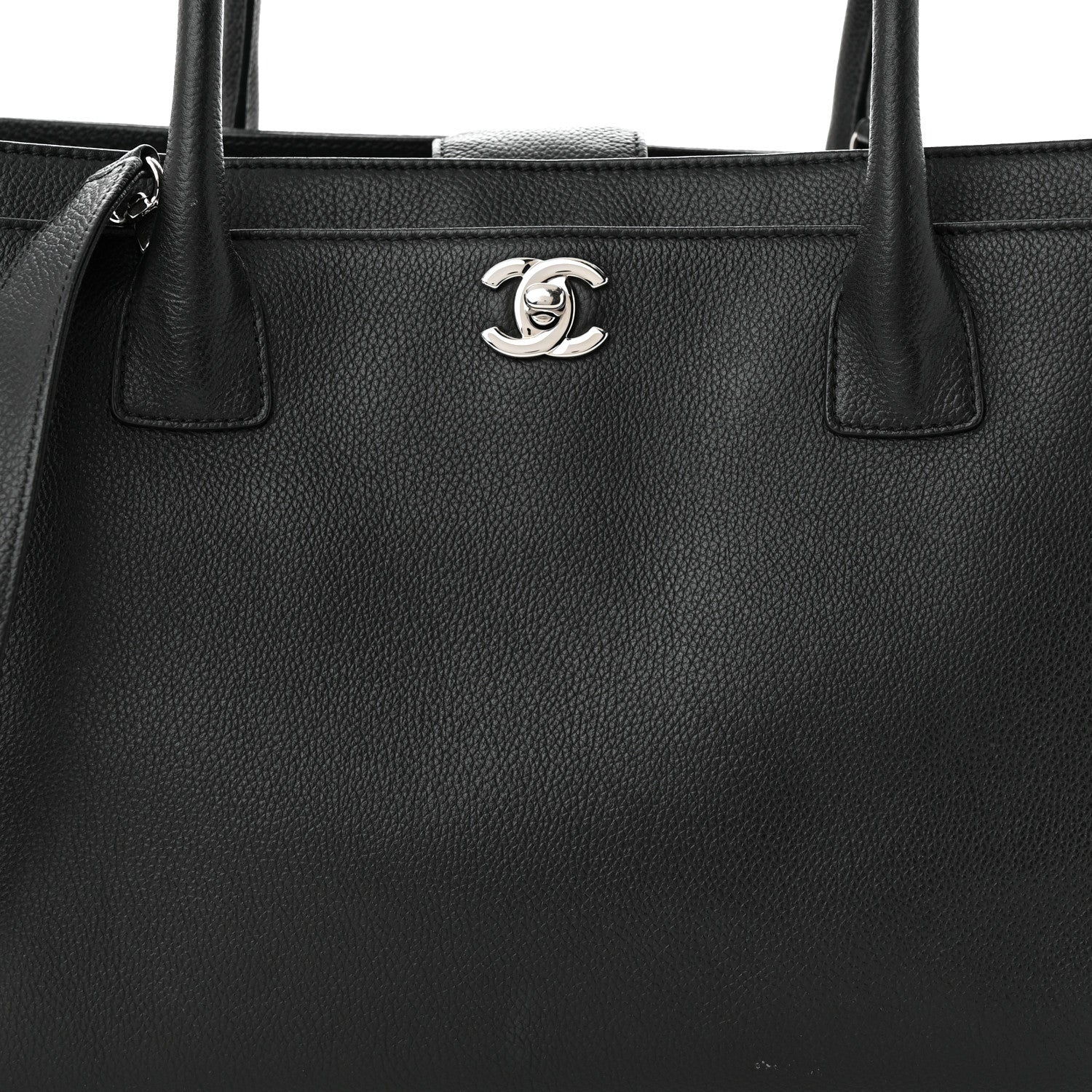 Chanel Calfskin Cerf Executive Shopper Tote Black 8 of 12