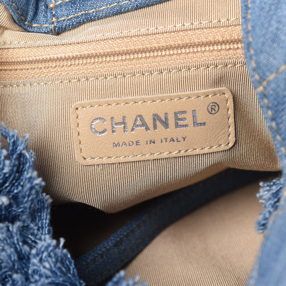 Chanel Denim Quilted Chain Hobo Light Blue 6 of 9