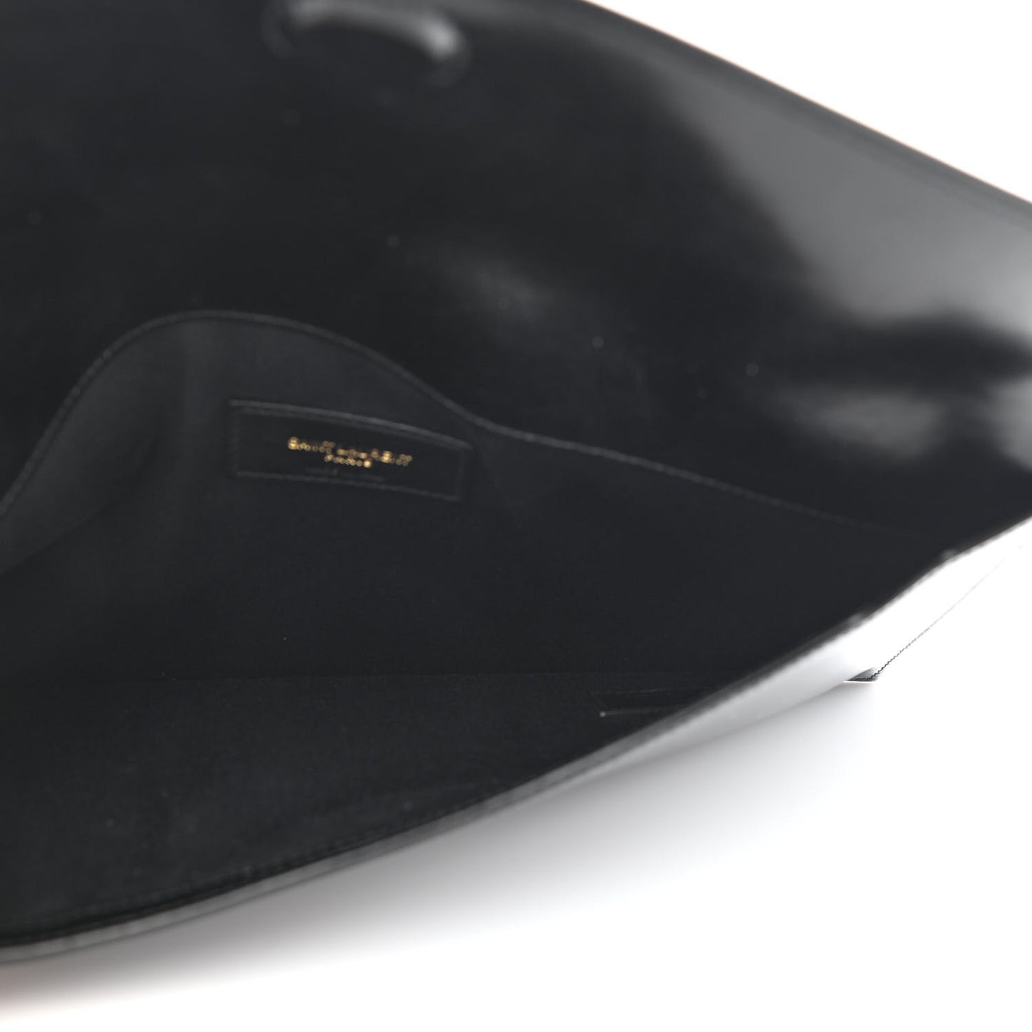 Smooth Shiny Calfskin Monogram Uptown Pouch Black