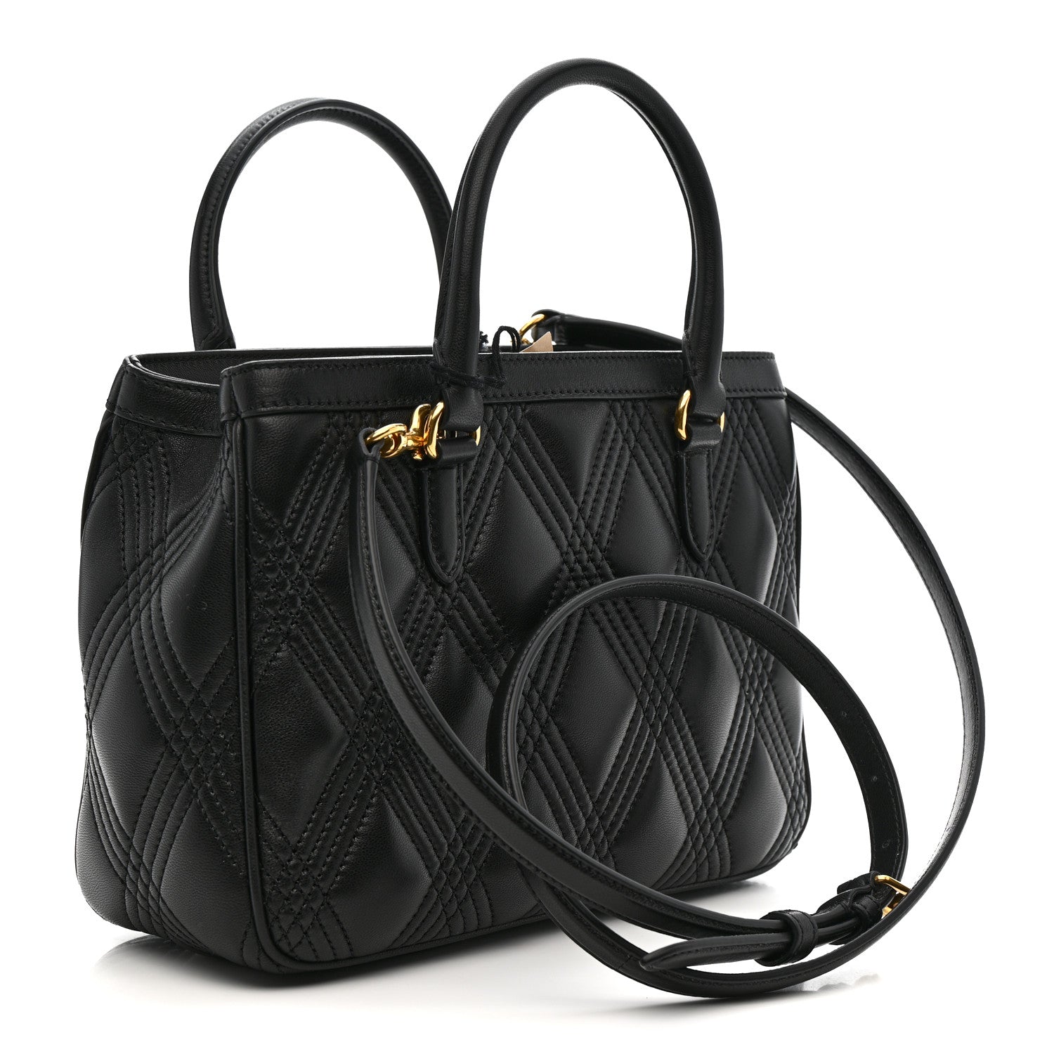 Valentino Garavani Calfskin Quilted Vlogo Small Top Handle Shoulder Bag Black 3 of 10