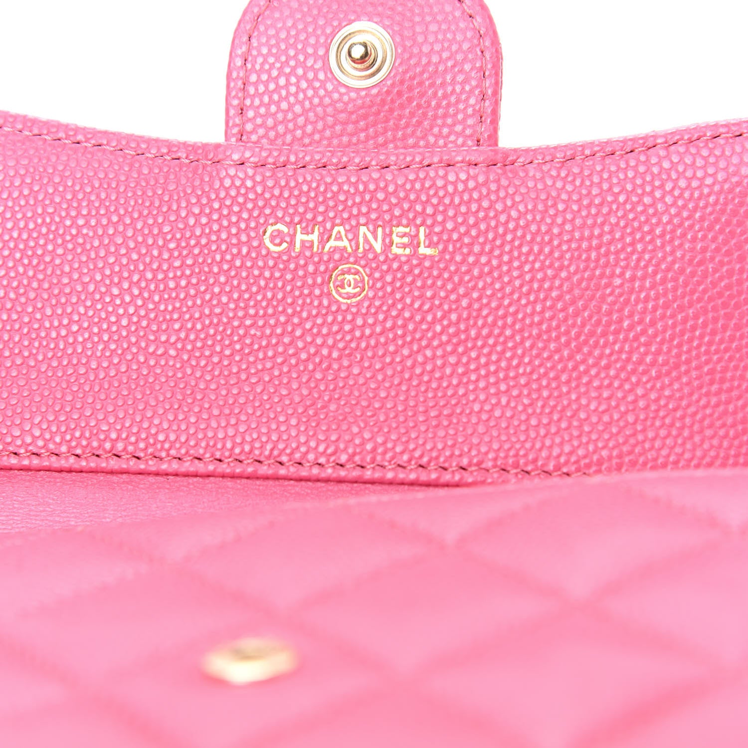 Chanel Caviar Quilted Compact Flap Wallet Pink 6 of 8