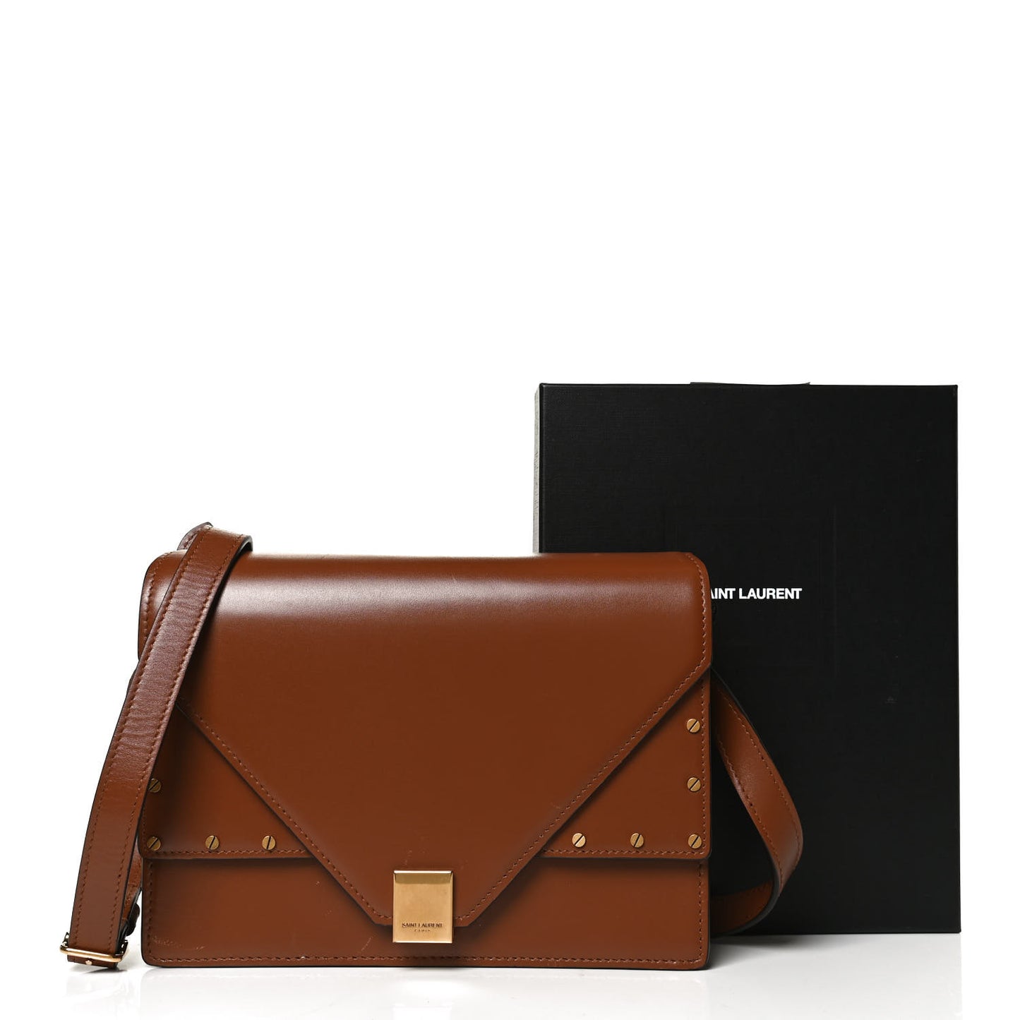 Calfskin Medium Margaux Shoulder Bag Brick Ebony