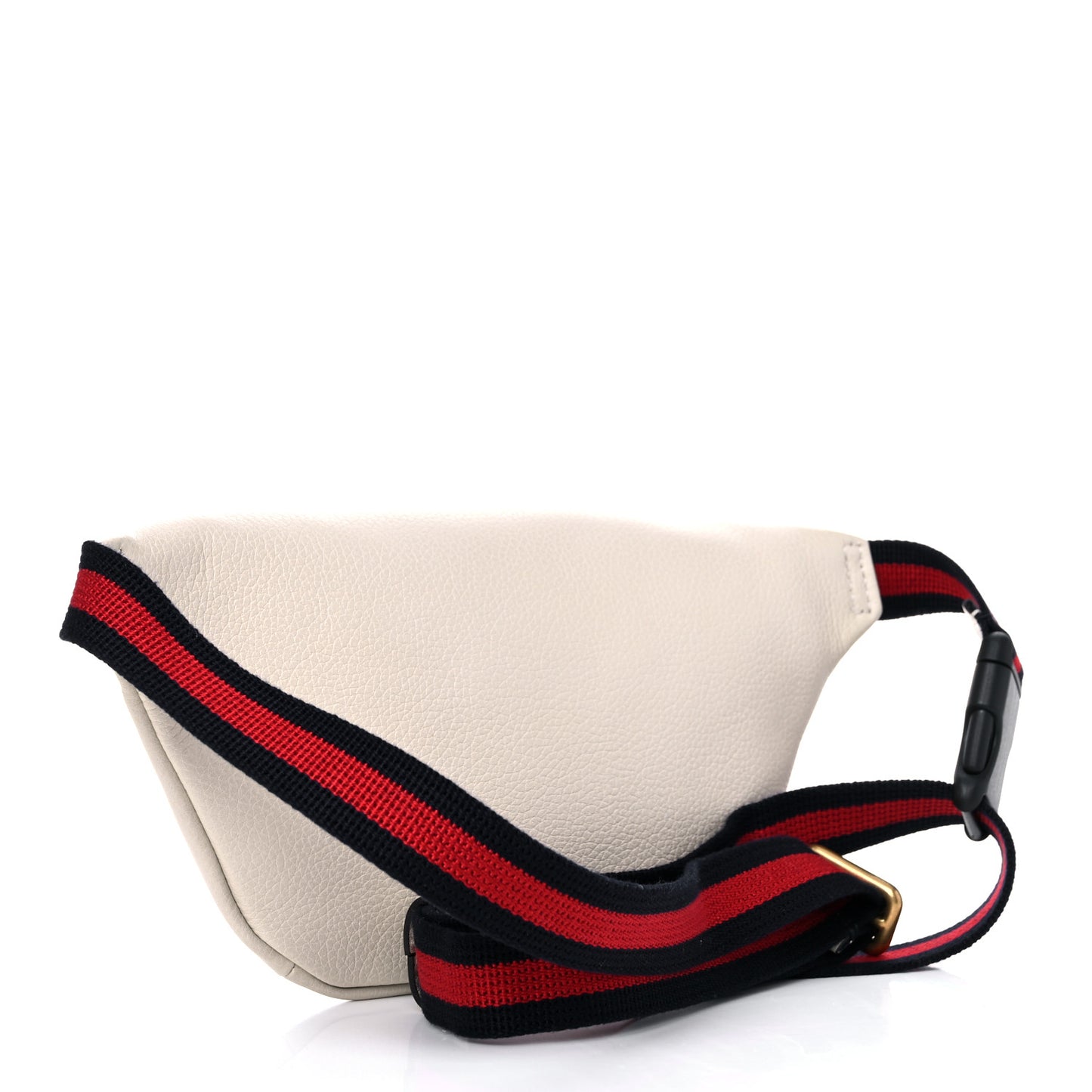 Grained Calfskin Small Logo Belt Bag White