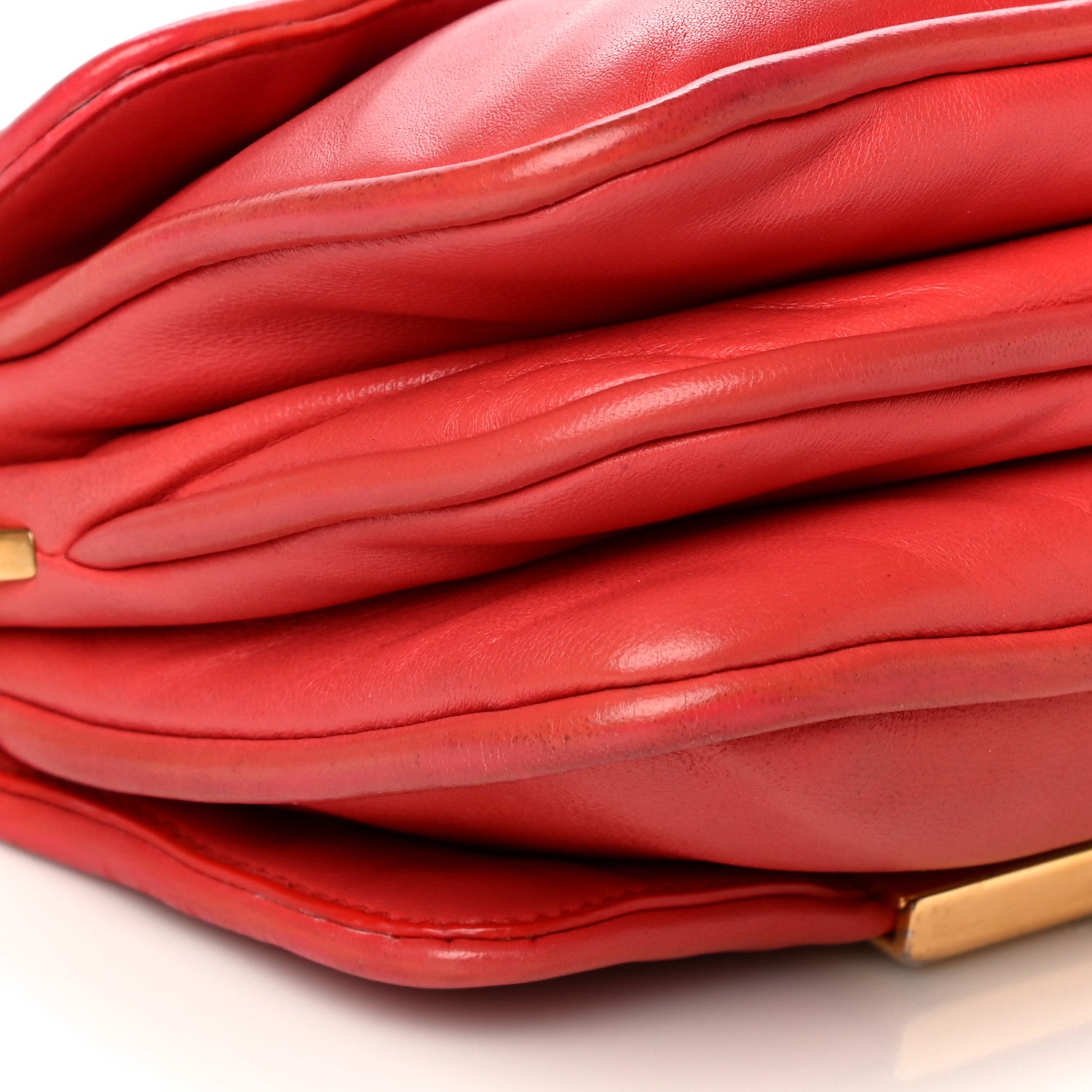 Miu Miu Nappa Shoulder Bag With Chain Red 11 of 20