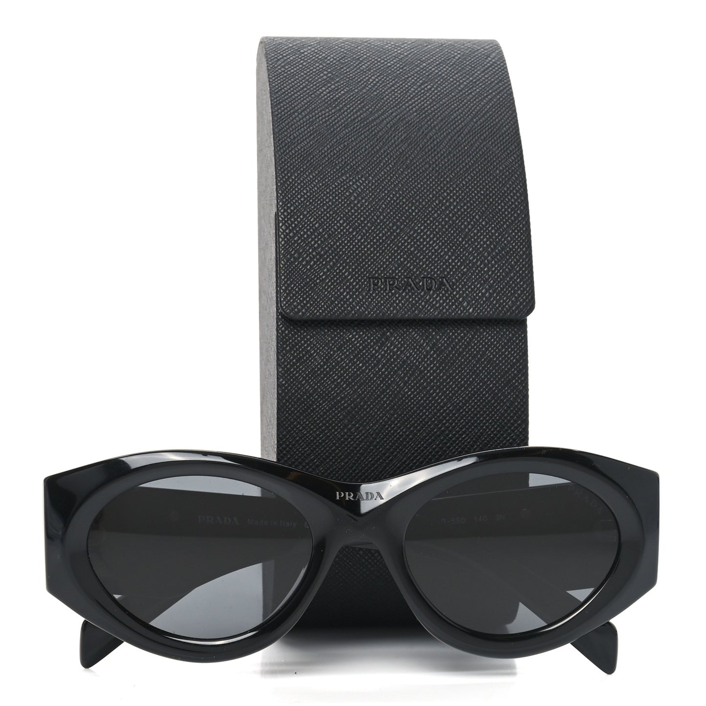 Acetate Oval Symbole Sunglasses SPR 20Z Black