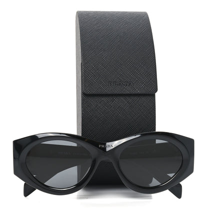 Prada Acetate Oval Symbole Sunglasses SPR 20Z Black 7 of 7