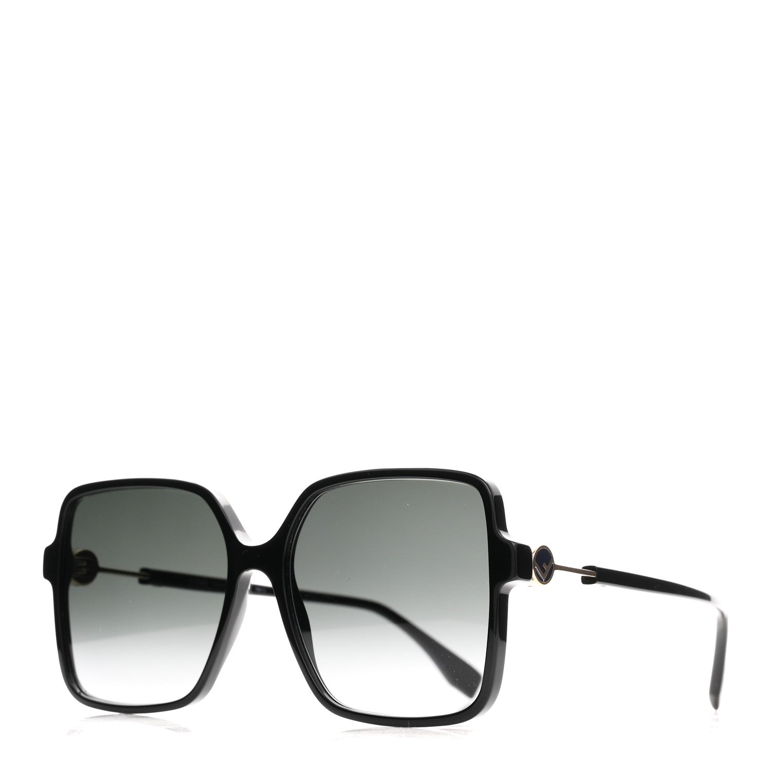 Fendi Acetate Square Sunglasses FF 0411/S Black 1 of 7