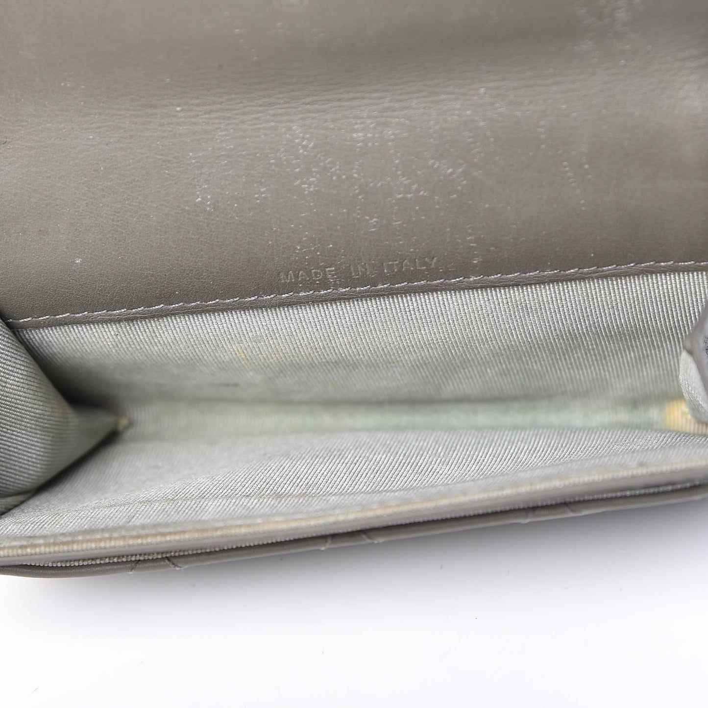 Lambskin Quilted CC Card Holder Green