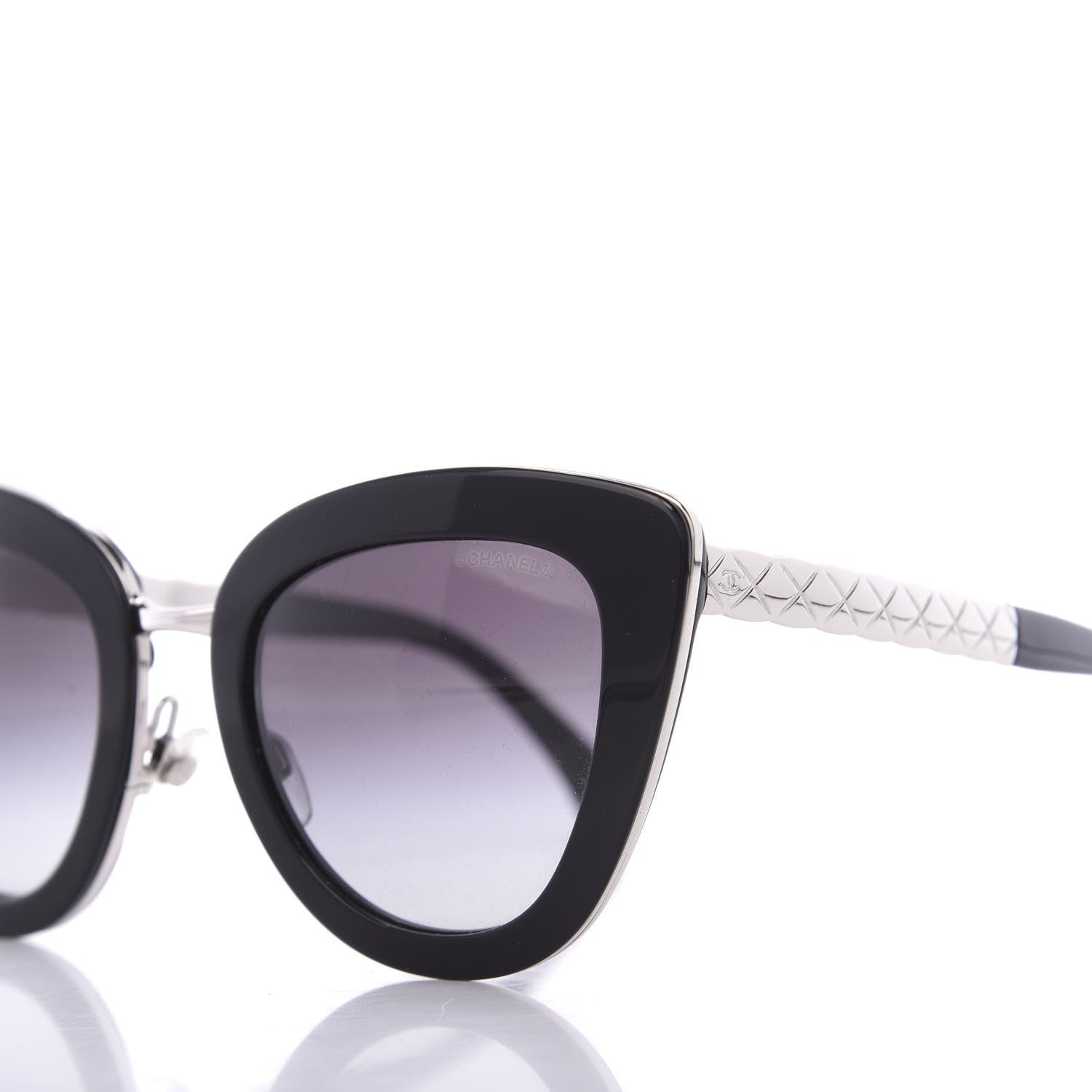 Chanel Cat Eye Quilted Sunglasses 5388 Black 8 of 9