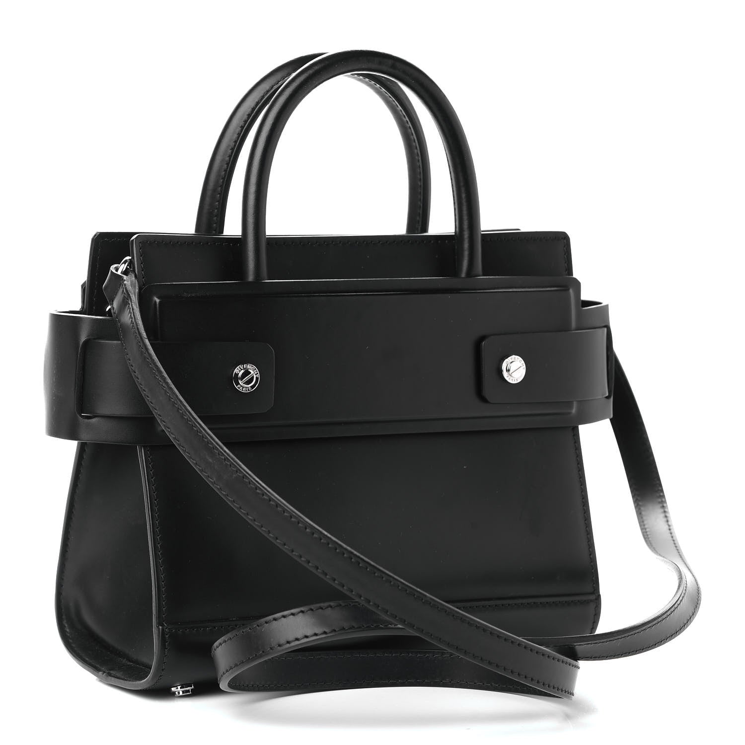 Givenchy Smooth Calfskin Mini Horizon Satchel Black 3 of 10