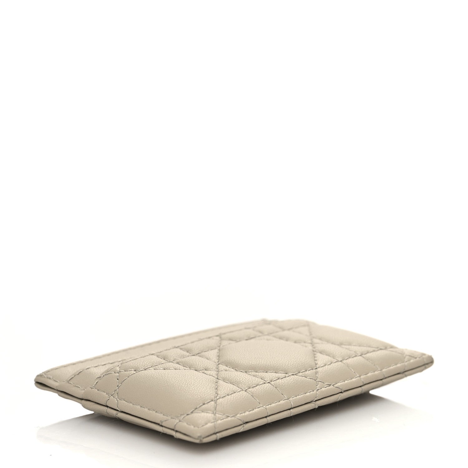 Christian Dior Lambskin Cannage Lady Dior Five-Slots Card Holder Beige 5 of 10