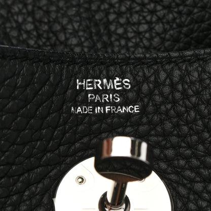 Hermes Taurillon Clemence Lindy 26 Black 6 of 11
