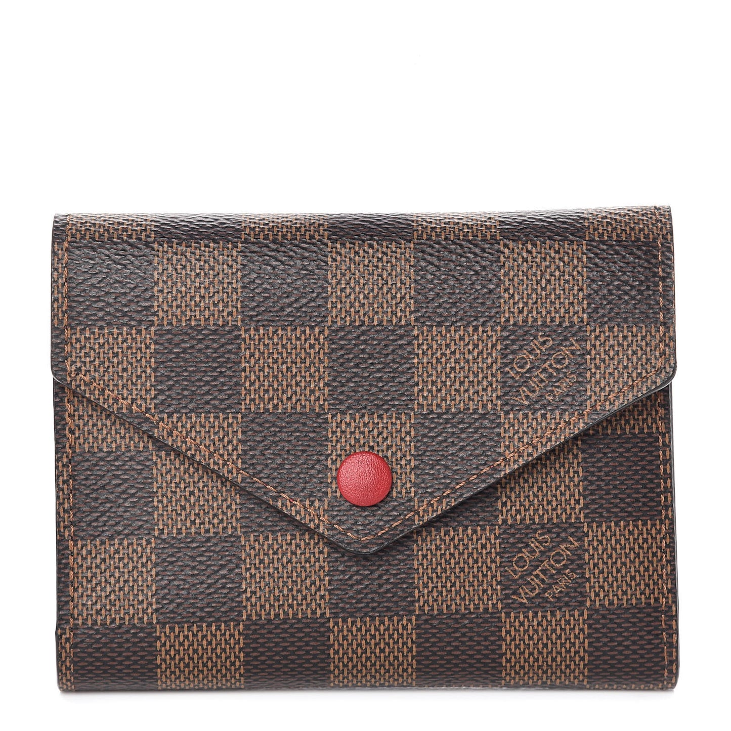 Damier Ebene Victorine Wallet Red