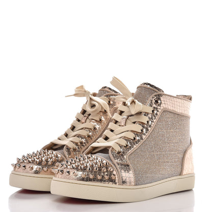 Christian Louboutin Lame Lou Spikes Flat Sneakers 39.5 gold 2 of 10