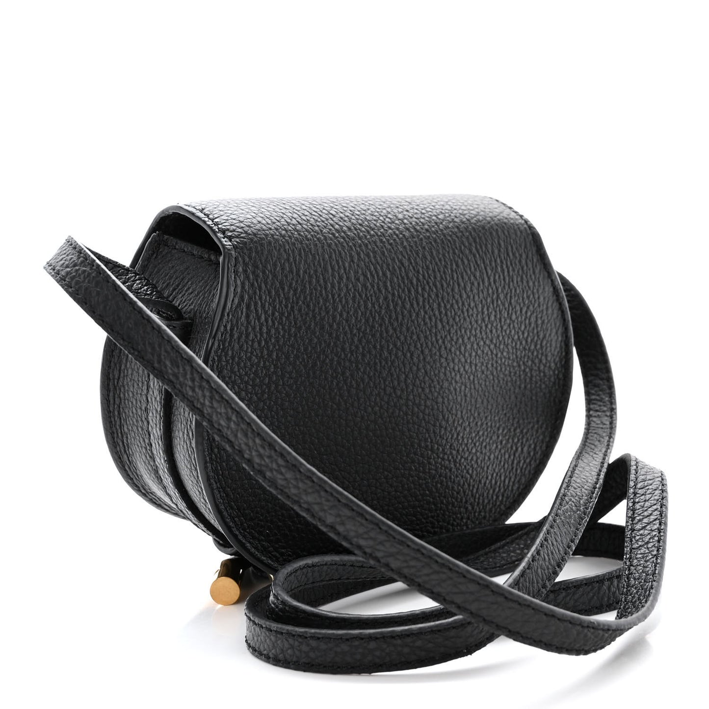 Calfskin Nano Marcie Saddle Bag Black