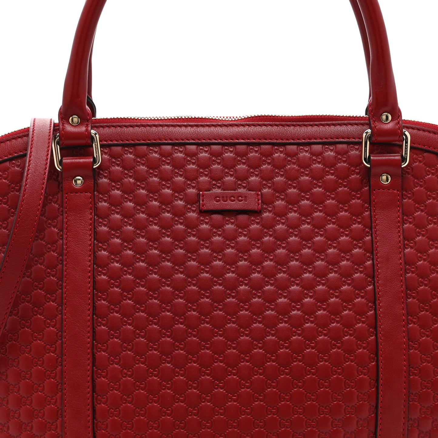 Soft Microguccissima Large Dome Satchel Red