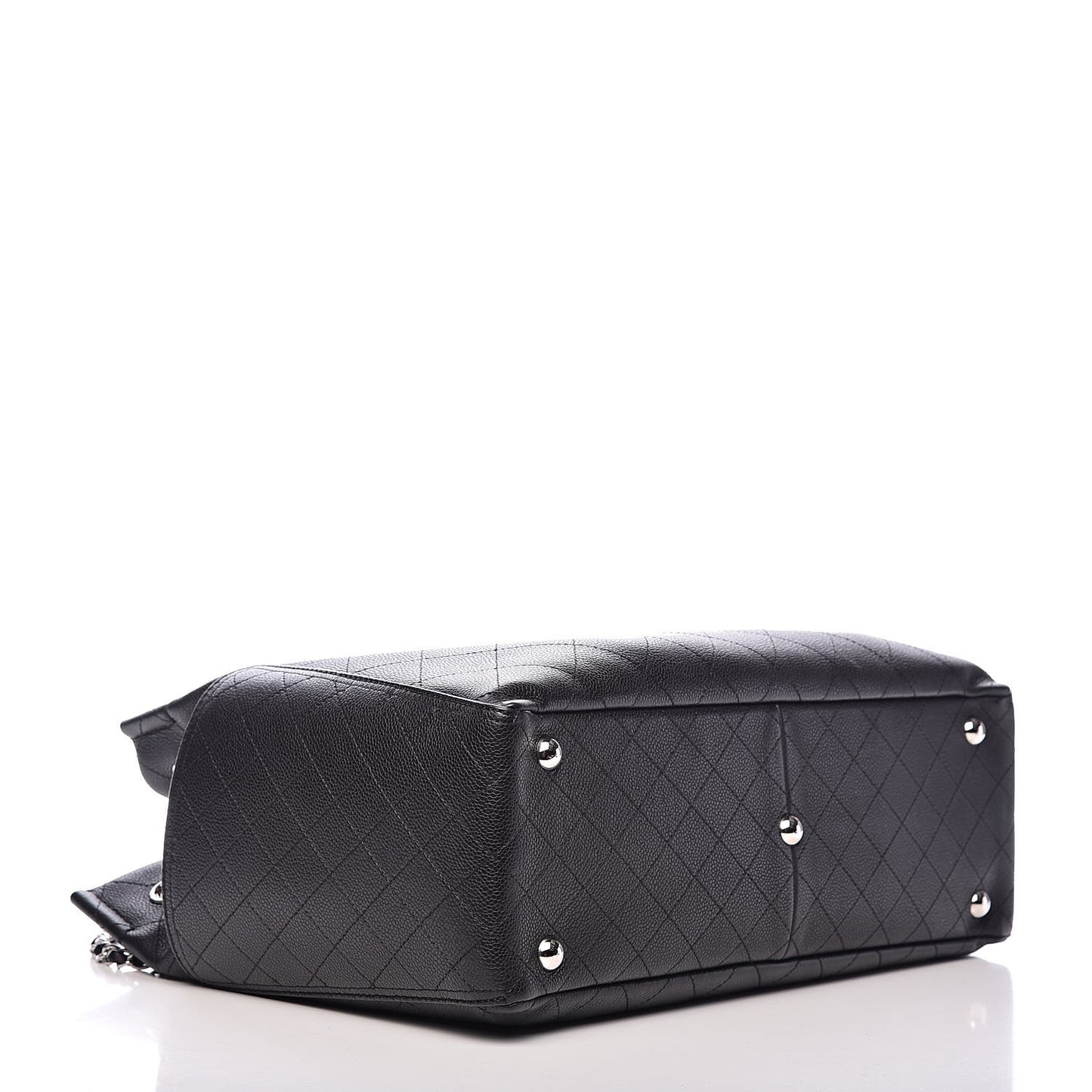 Grained Calfskin CC Pocket Tote Black