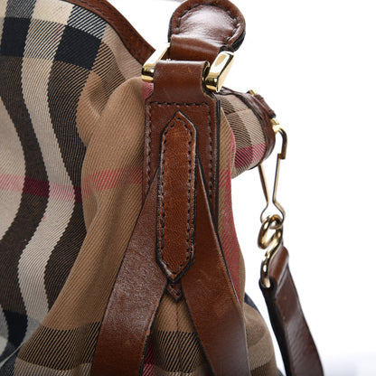 Burberry House Check Bridle Calfskin Medium Gosford Hobo Dark Tan 12 of 19