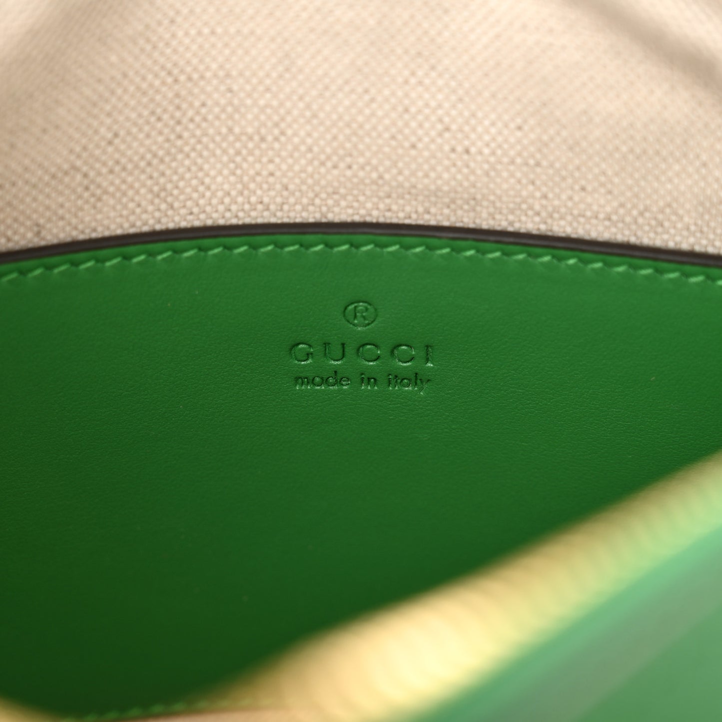 Calfskin GG Matelasse Shoulder Bag Spring Green Natural