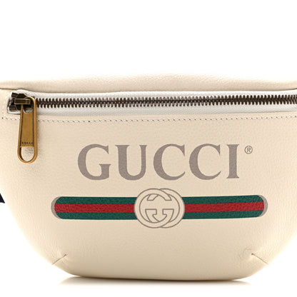 Gucci Grained Calfskin Small Logo Belt Bag White 8 of 10
