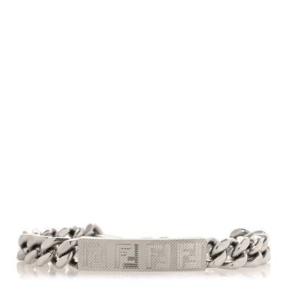 Fendi Metal FF Curb Link Bracelet Silver 1 of 6