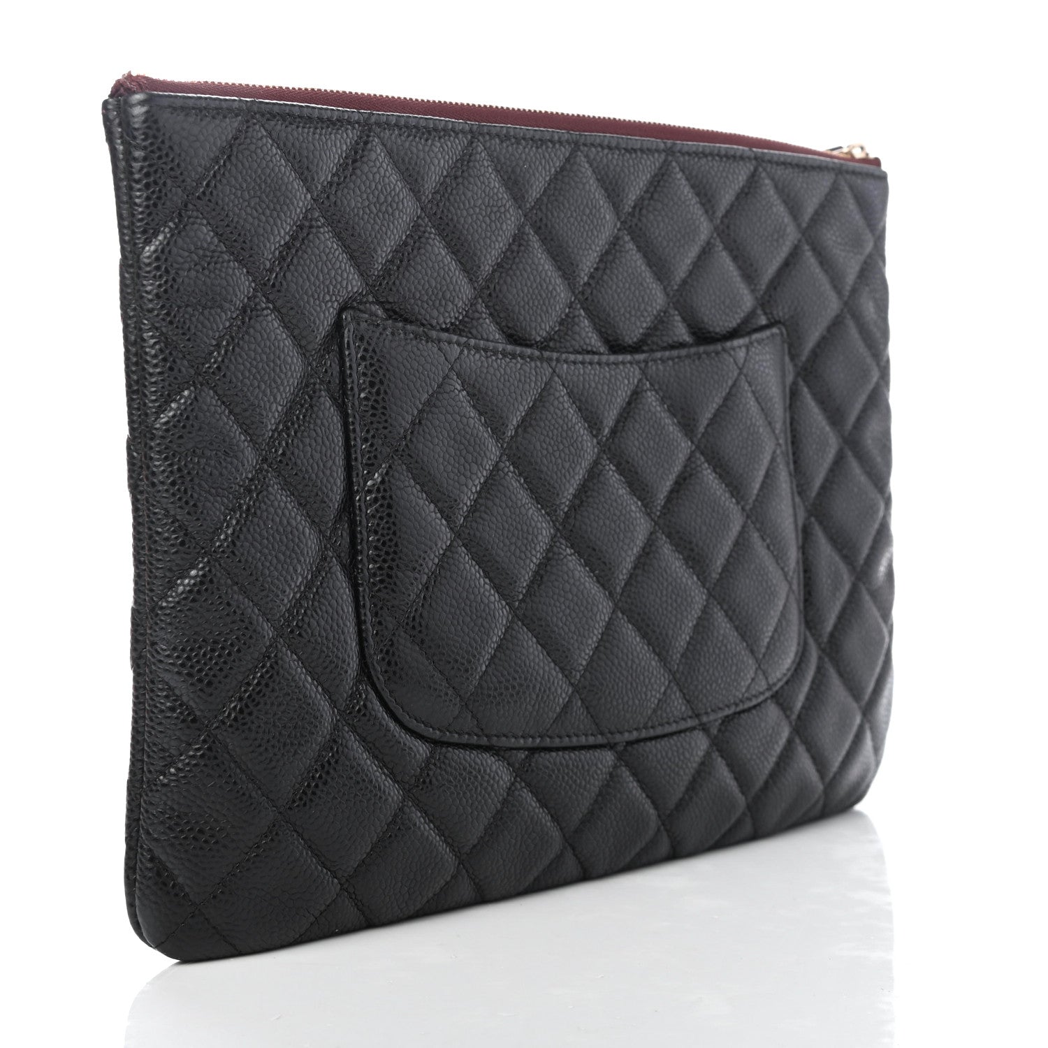 Chanel Caviar Quilted Medium Cosmetic Case Black 2 of 4