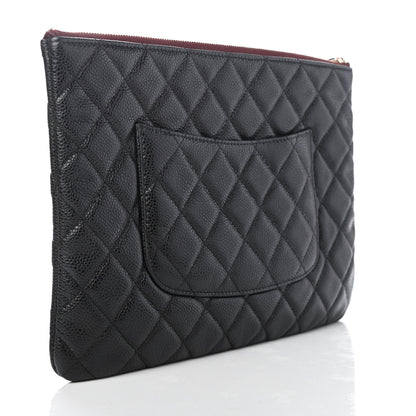 Chanel Caviar Quilted Medium Cosmetic Case Black 2 of 4