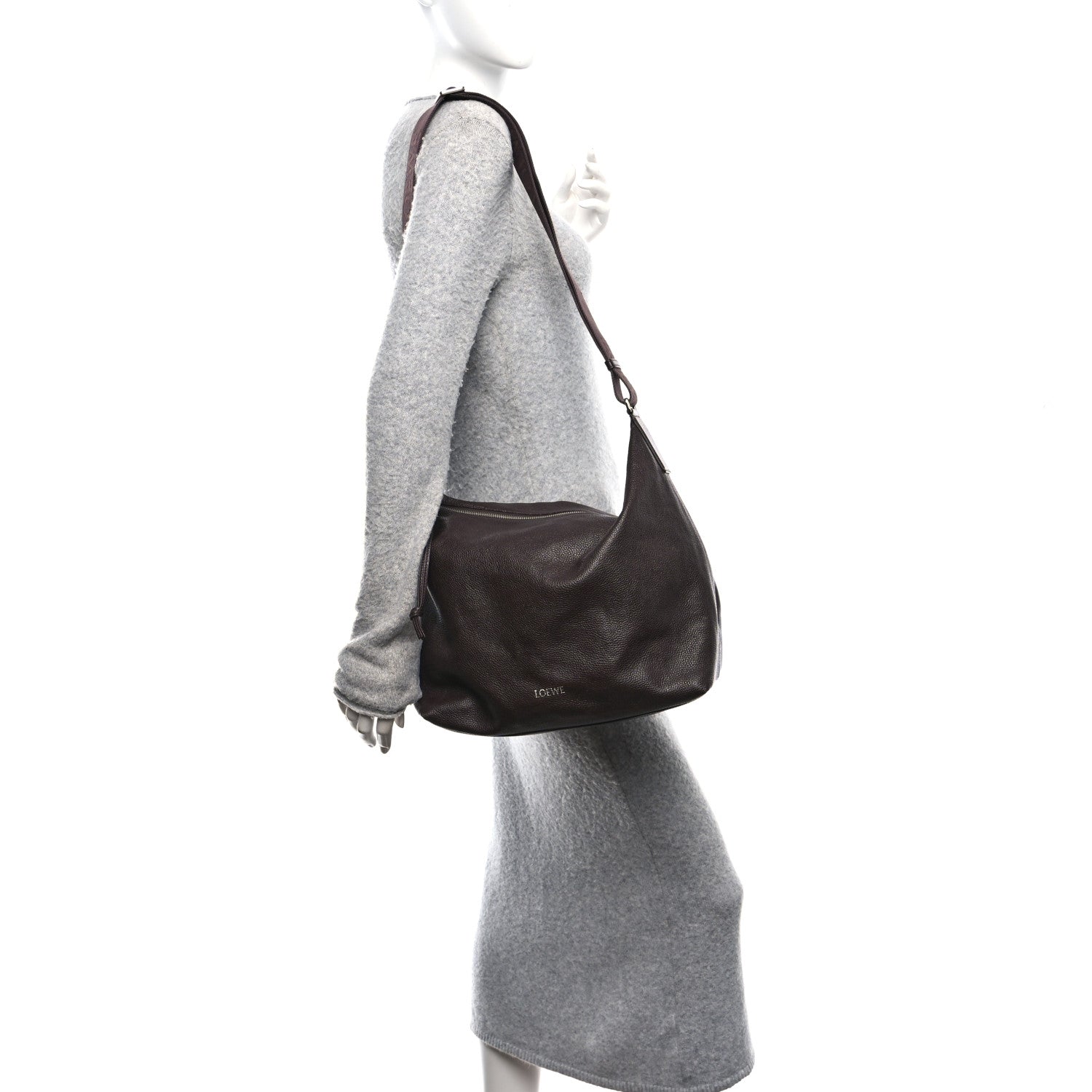 Loewe Calfskin Jacquard Crossbody Bag Brown 2 of 11
