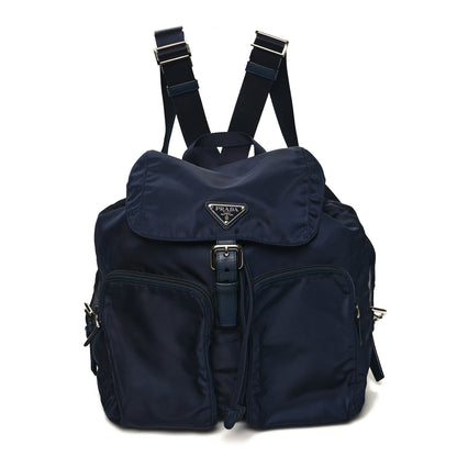 Prada Tessuto Nylon Saffiano Vela Medium Backpack Baltico 1 of 9