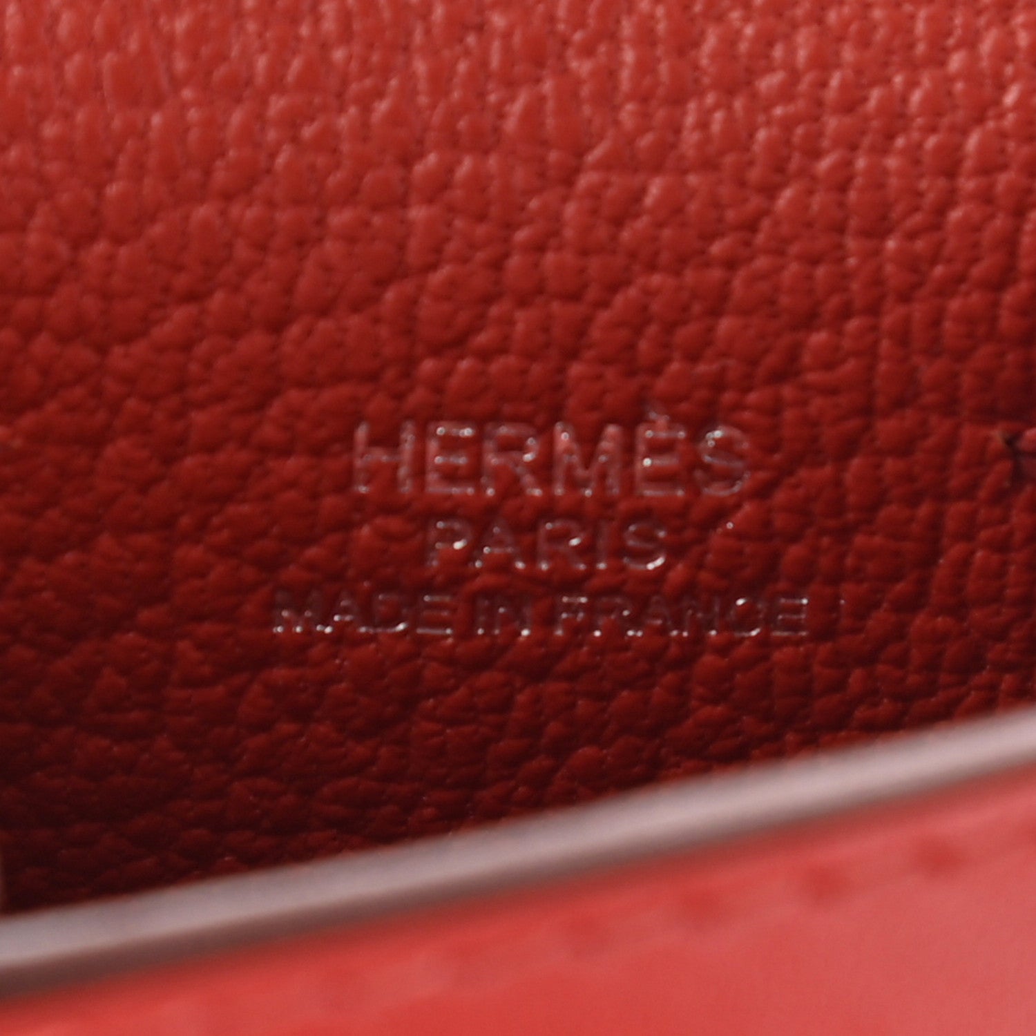 Hermes Tadelakt Chevre Mysore Kelly Quelle Idole Bag Charm Rose Sakura Sanguine Nata Sesame 5 of 6