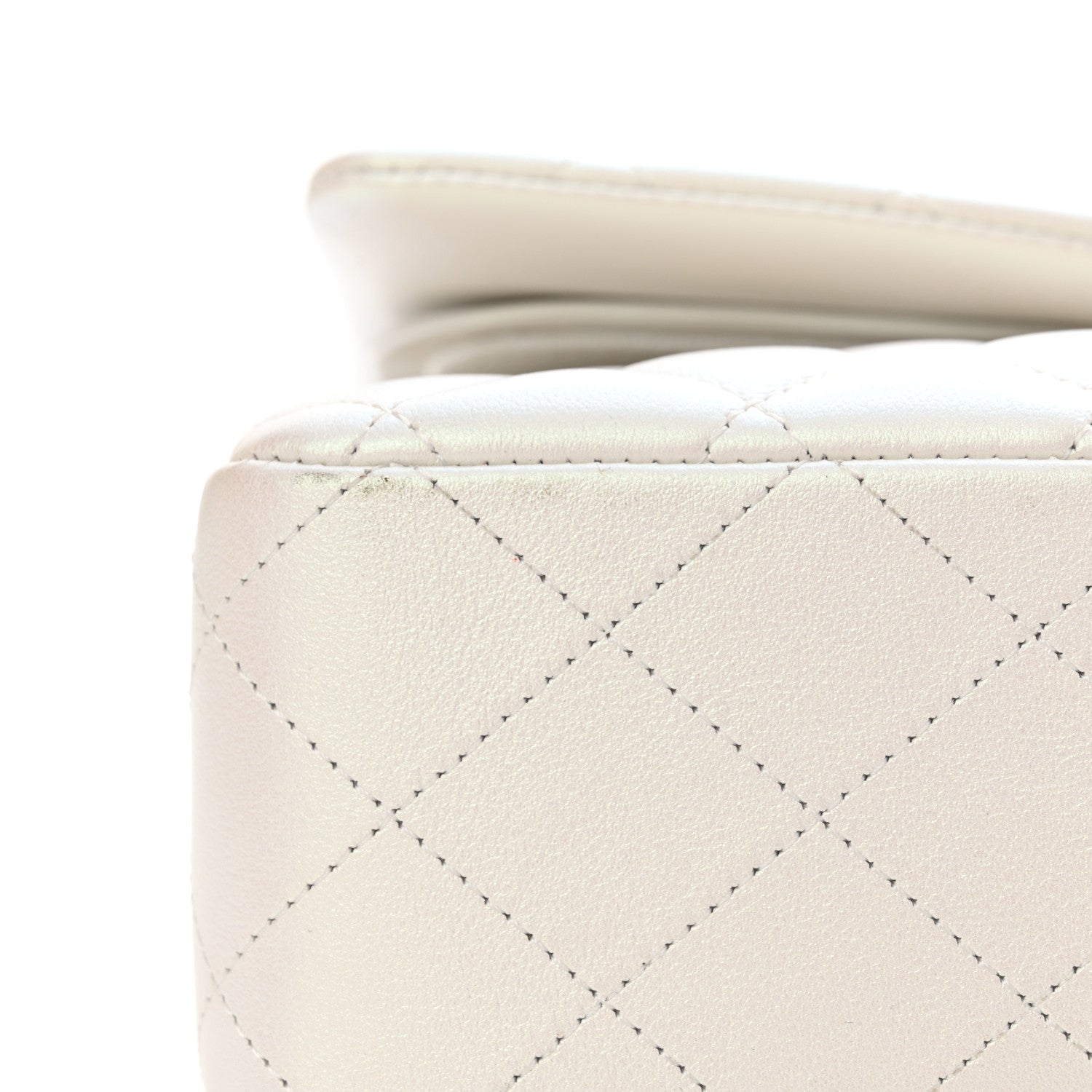 Chanel Iridescent Calfskin Quilted Medium Double Flap White 11 of 12