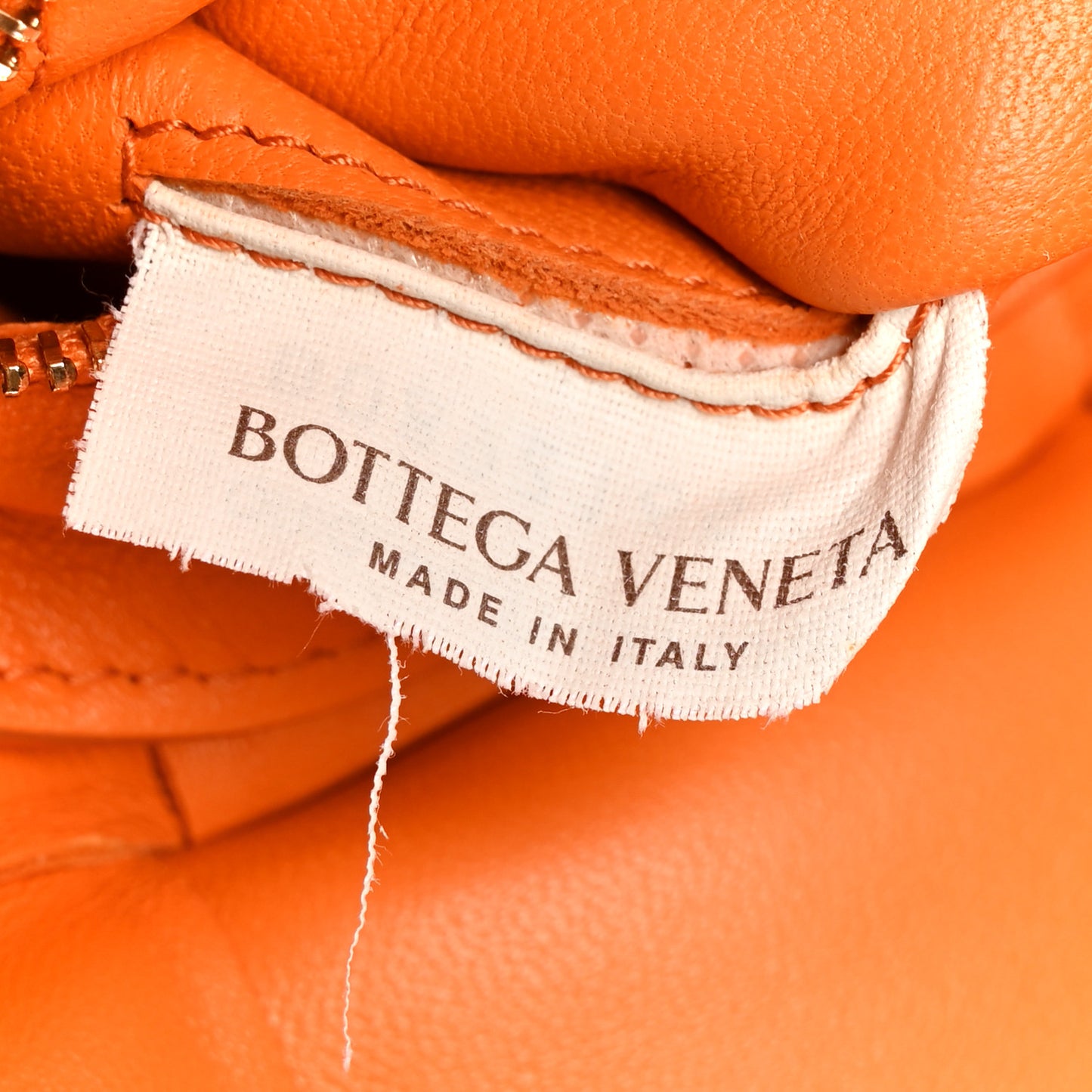 Nappa Maxi Intreccio Padded Cassette Crossbody Bag Orange