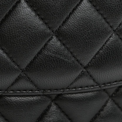 Chanel Lambskin Quilted Medium Rue Cambon Charms Double Flap Black 14 of 14