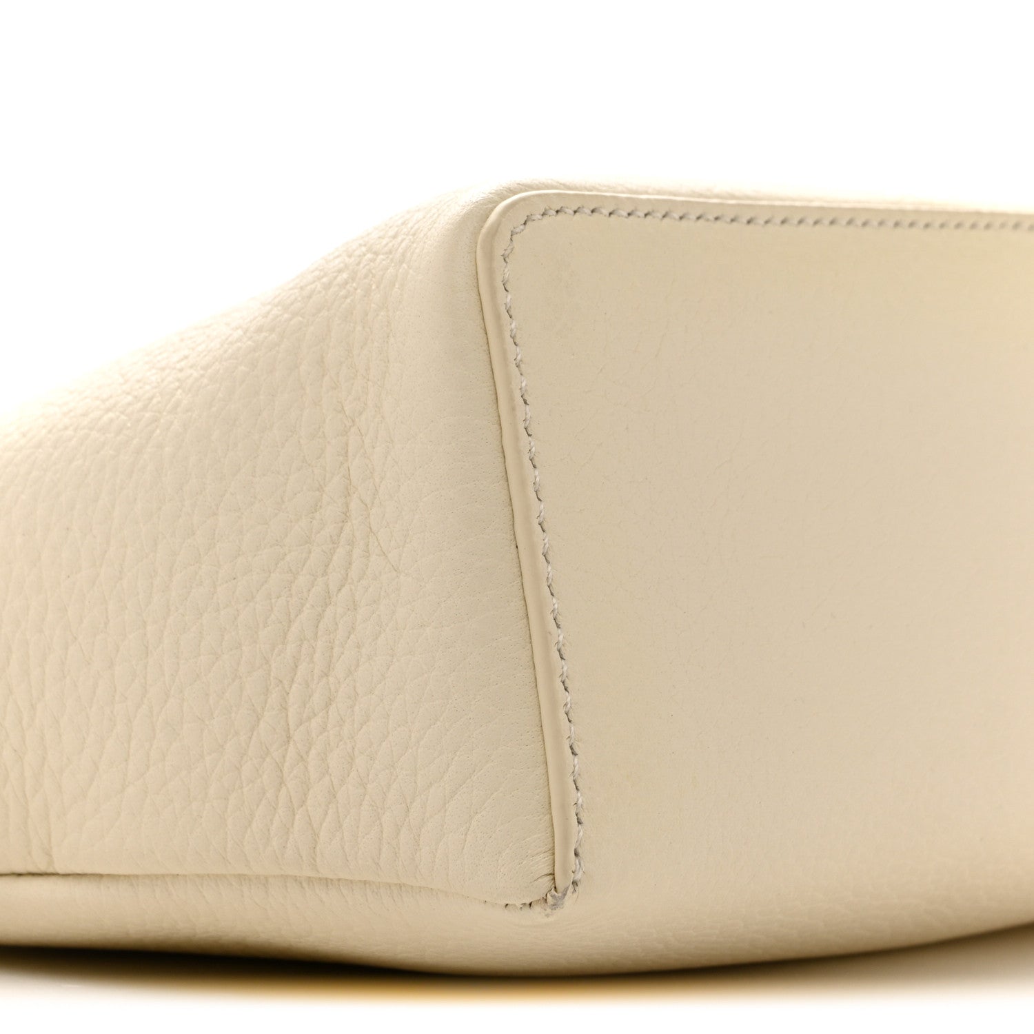 Loro Piana Grained Calfskin L19 Extra Pocket Pouch Whisper White 8 of 11