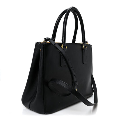 Prada Saffiano Medium Galleria Double Zip Tote Black 2 of 9