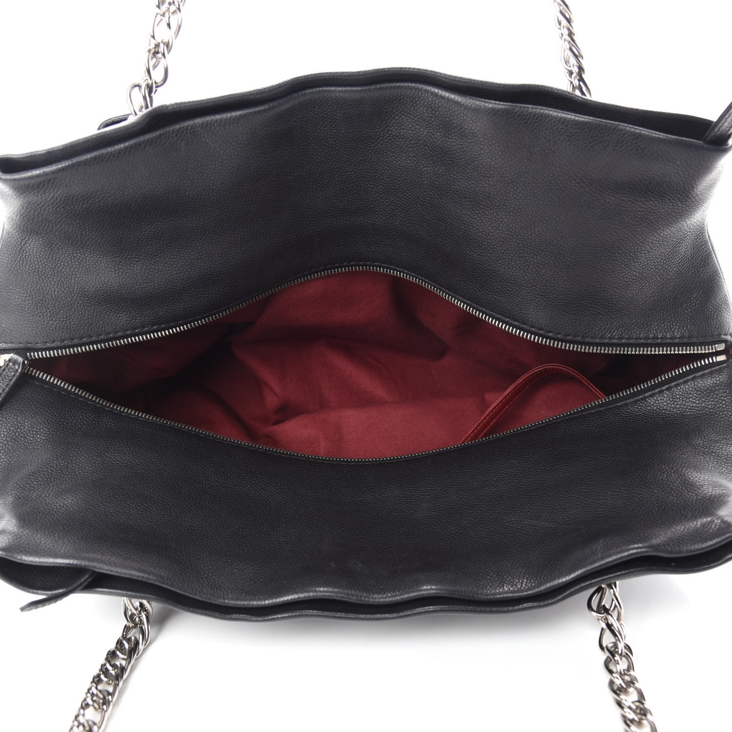 Caviar Large CC Tuck Tote Black