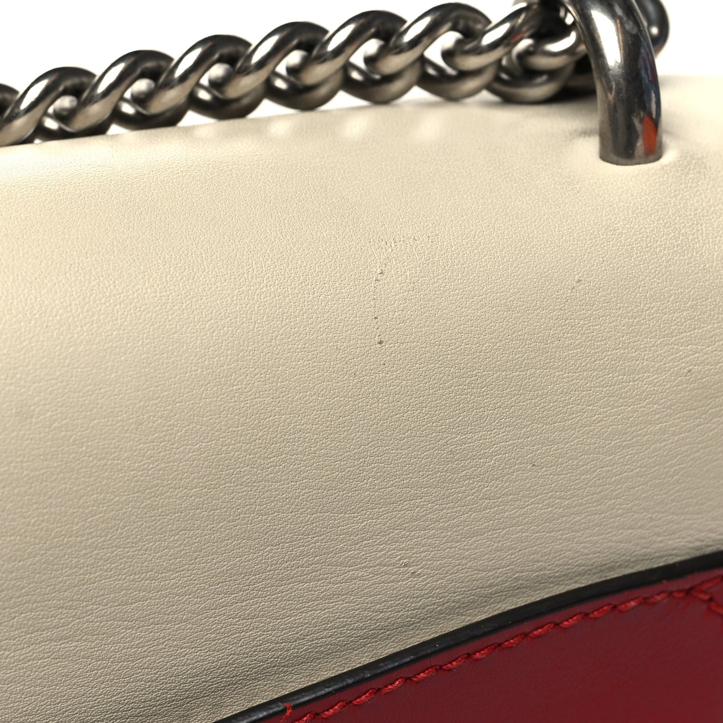 Calfskin Bee Embroidered Medium Dionysus Shoulder Bag White Blue Hibiscus Red